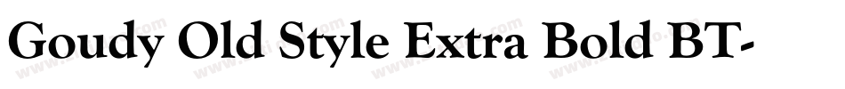 Goudy Old Style Extra Bold BT字体转换
